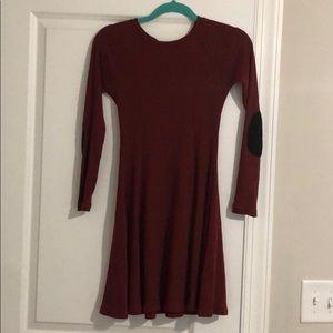 Burgundy knit dress